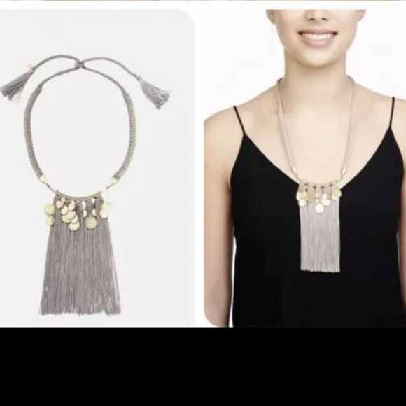 stella & dot | Samar Fringe Necklace | Adjustable - Picture 4 of 4